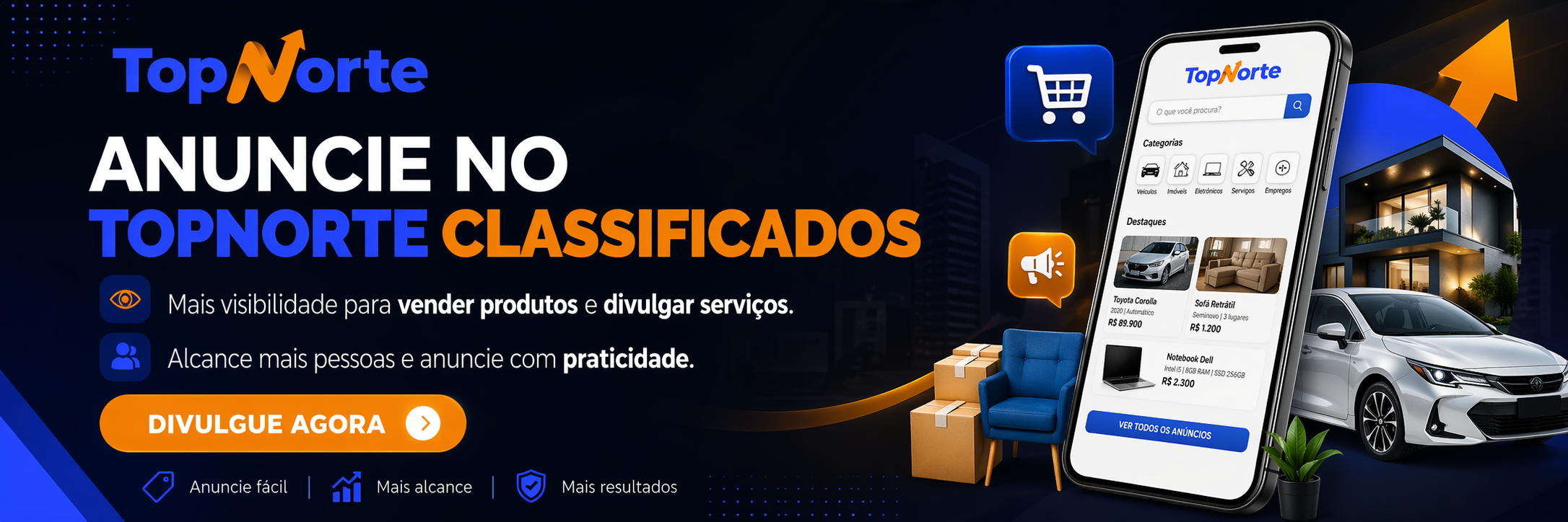 Banner promocional TopNorte Classificados