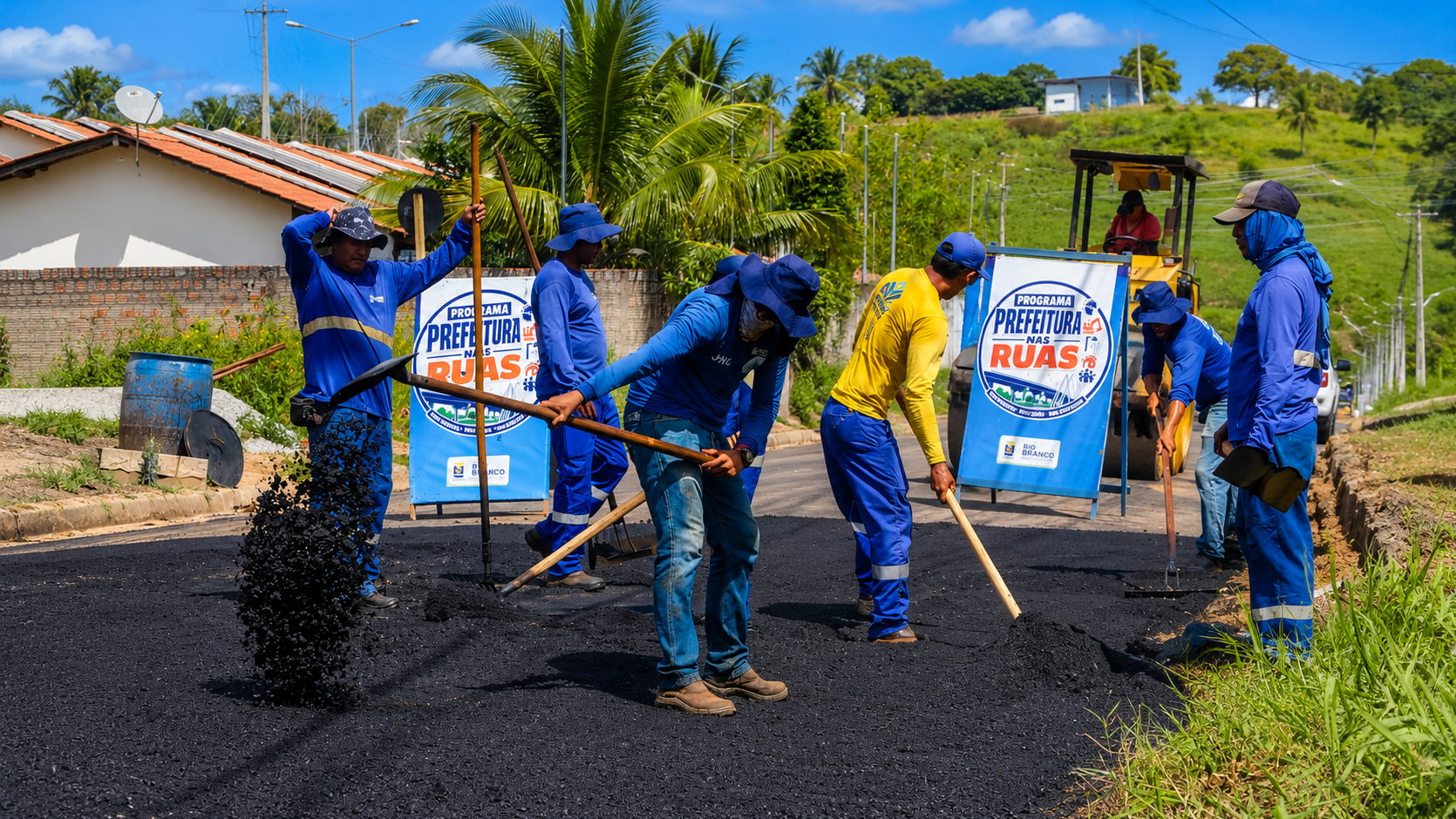 Prefeitura de Rio Branco intensifica recuperação de vias no bairro Bonsucesso com ações do programa Prefeitura nas Ruas