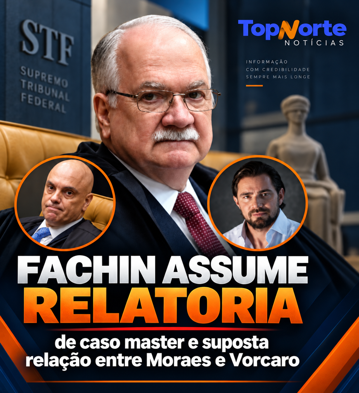 Fachin assume relatoria de caso sobre suposta relação entre Moraes e Vorcaro
